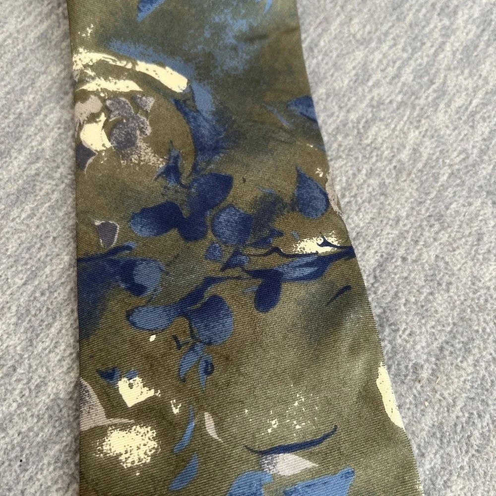 Carlo Palazzi Italian Silk Tie Watercolor Floral Abstract Vintage Career Formal